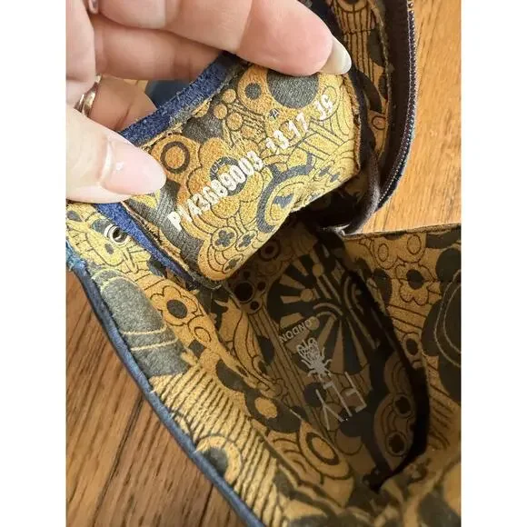 FLY London Boots Womens Size 8 Blue Leather Suede Lace Up Ankle Zip P143689003 - Picture 6 of 11